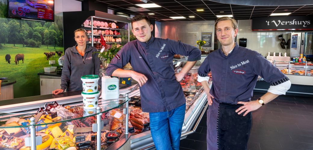Team van het vershuys in Urk
